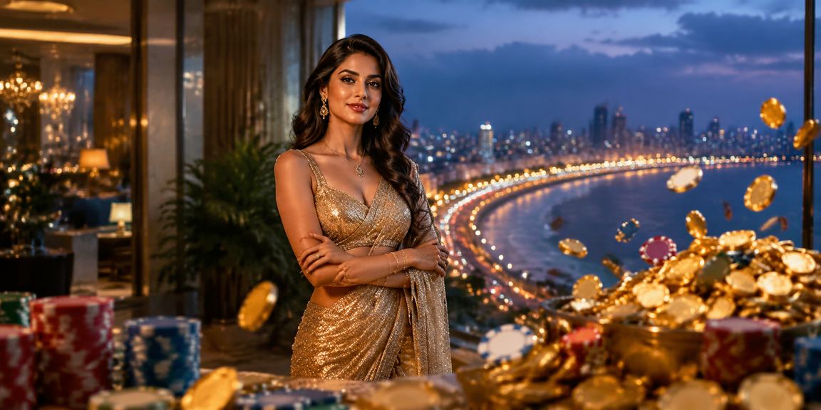 Night market at Mumbai Marine Drive with people betting and chatting